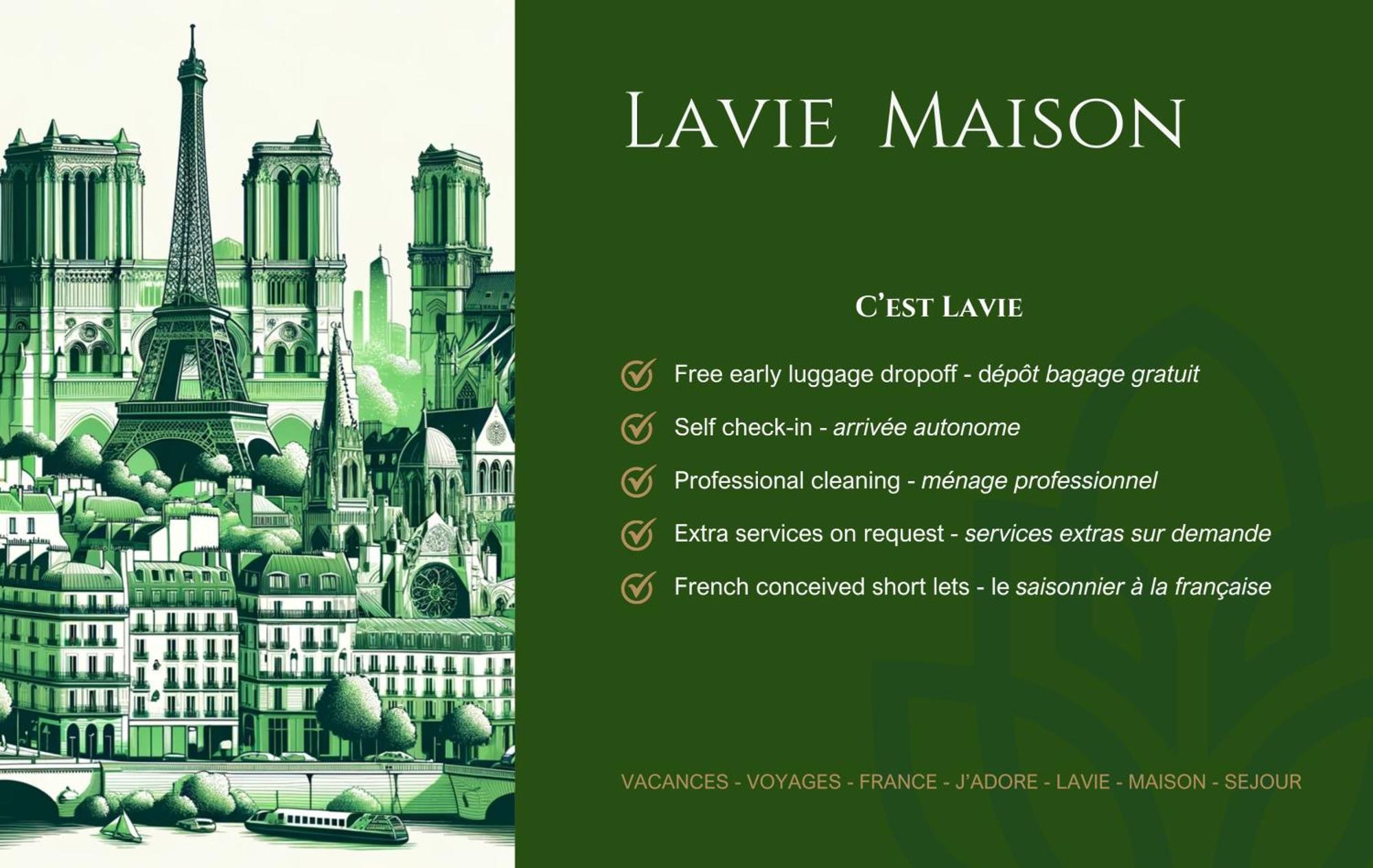 Lavie Maison Eiffel Ac Hot Tub Париж Экстерьер фото